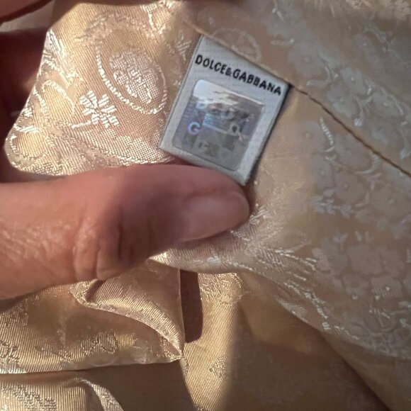 VINTAGE 2004 D&G DOLCE & GABBANA YELLOW TWEED SUIT SIZE 38 / 4 US - Picture 5 of 9